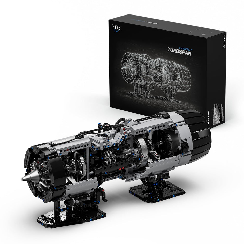 Nifeliz Turbofan engine model showing crank motion for hands-on learning.