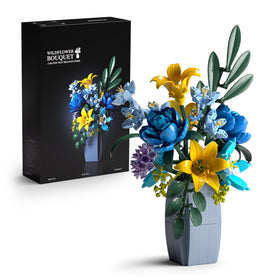Nifeliz Wildflower Bouquet with Vase: ready-to-display home decor centerpiece.