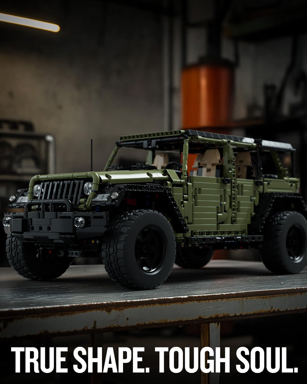 Nifeliz Willis roof off mode reveals open cab for trail ready display
