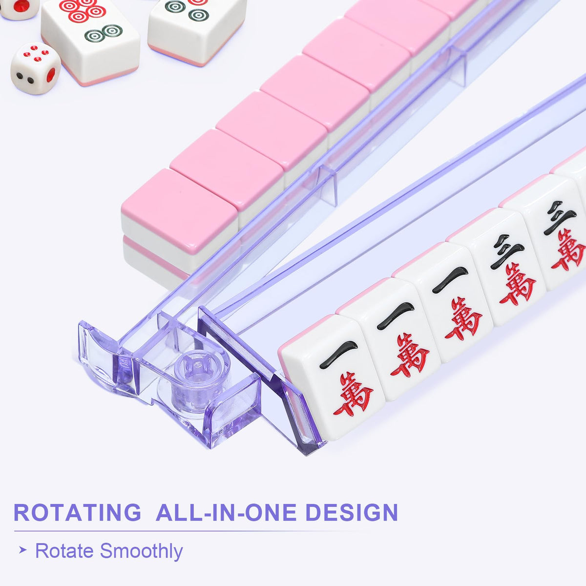 Niflirt clear acrylic mahjong tile holders for easy viewing during play.