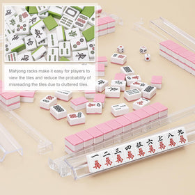 Niflirt clear acrylic racks fit on standard tables for versatile use at home or club.