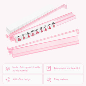Niflirt glitter pink mahjong racks with pushers add elegance to your game setup.