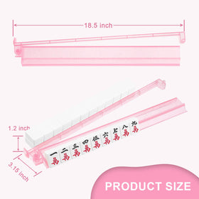 Niflirt glitter pink mahjong racks with pushers are ideal gifts for mahjong lovers.
