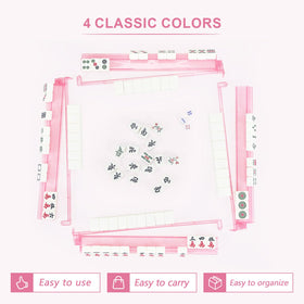 Niflirt glitter pink mahjong racks with pushers suit home and club play.