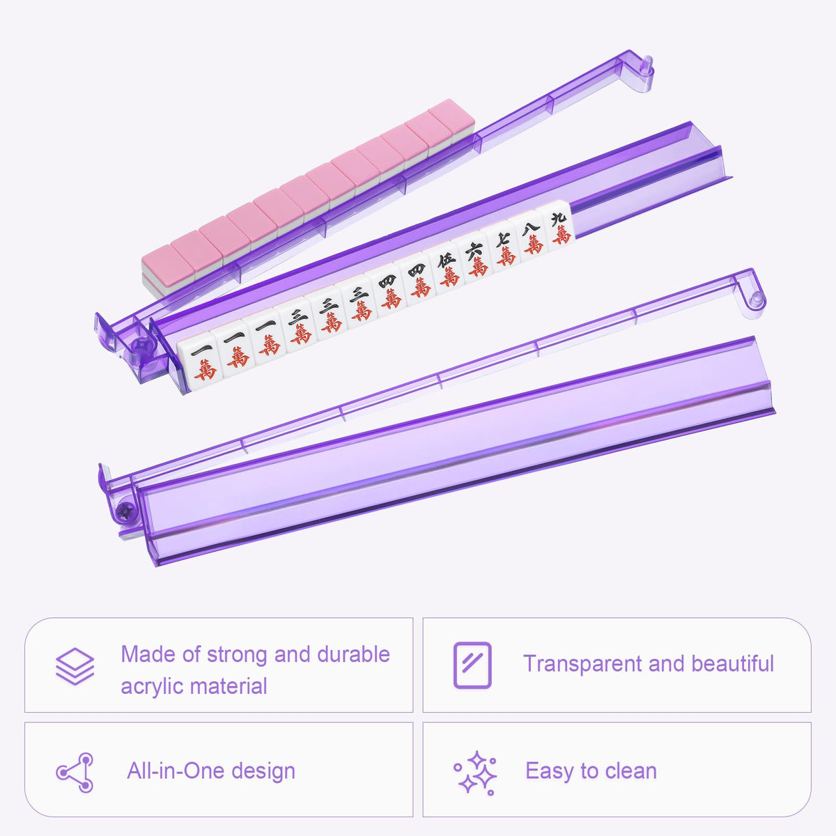 Niflirt mahjong tiles holder keeps tiles organized during play