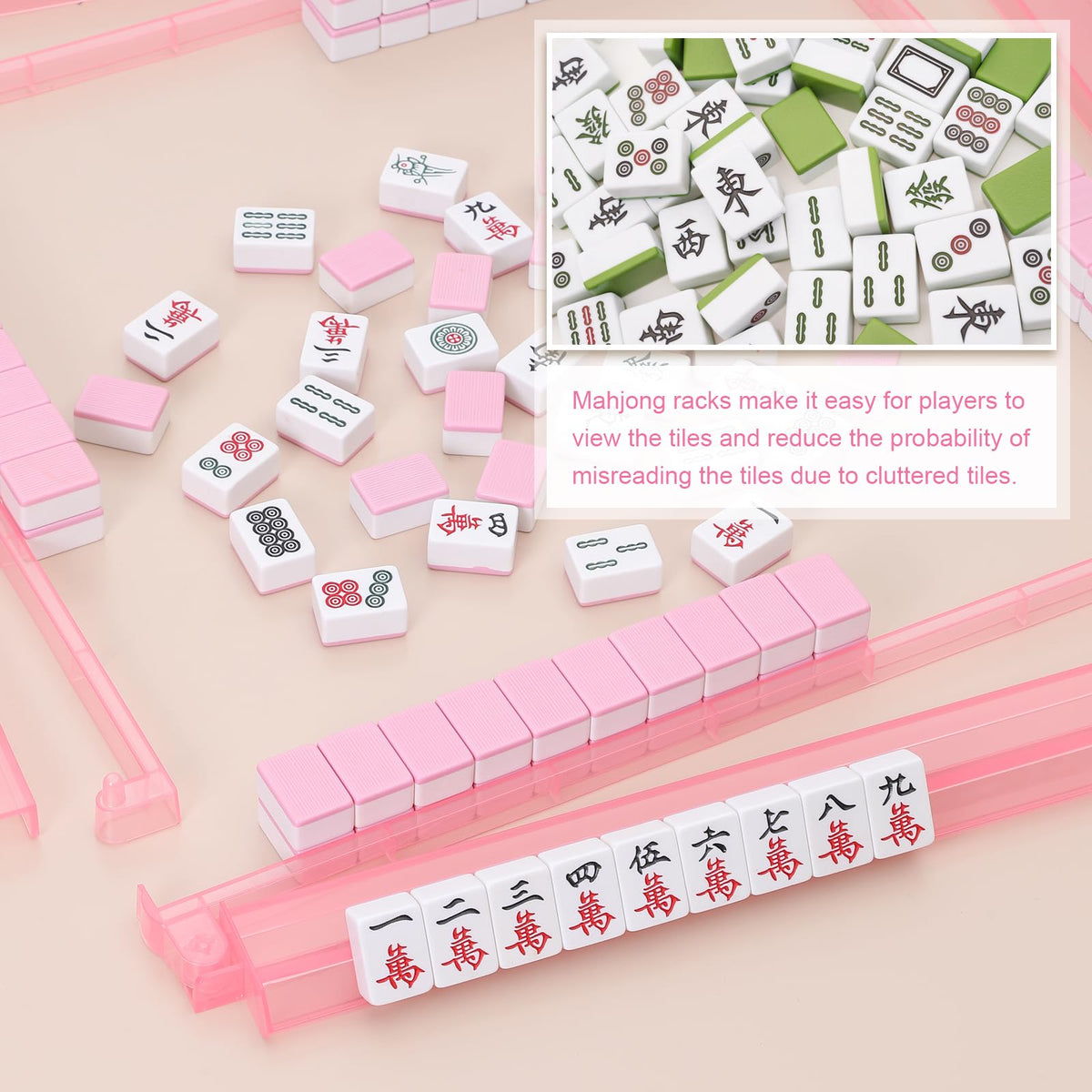 Niflirt portable mahjong tile racks ideal for travel and on-the-go play.