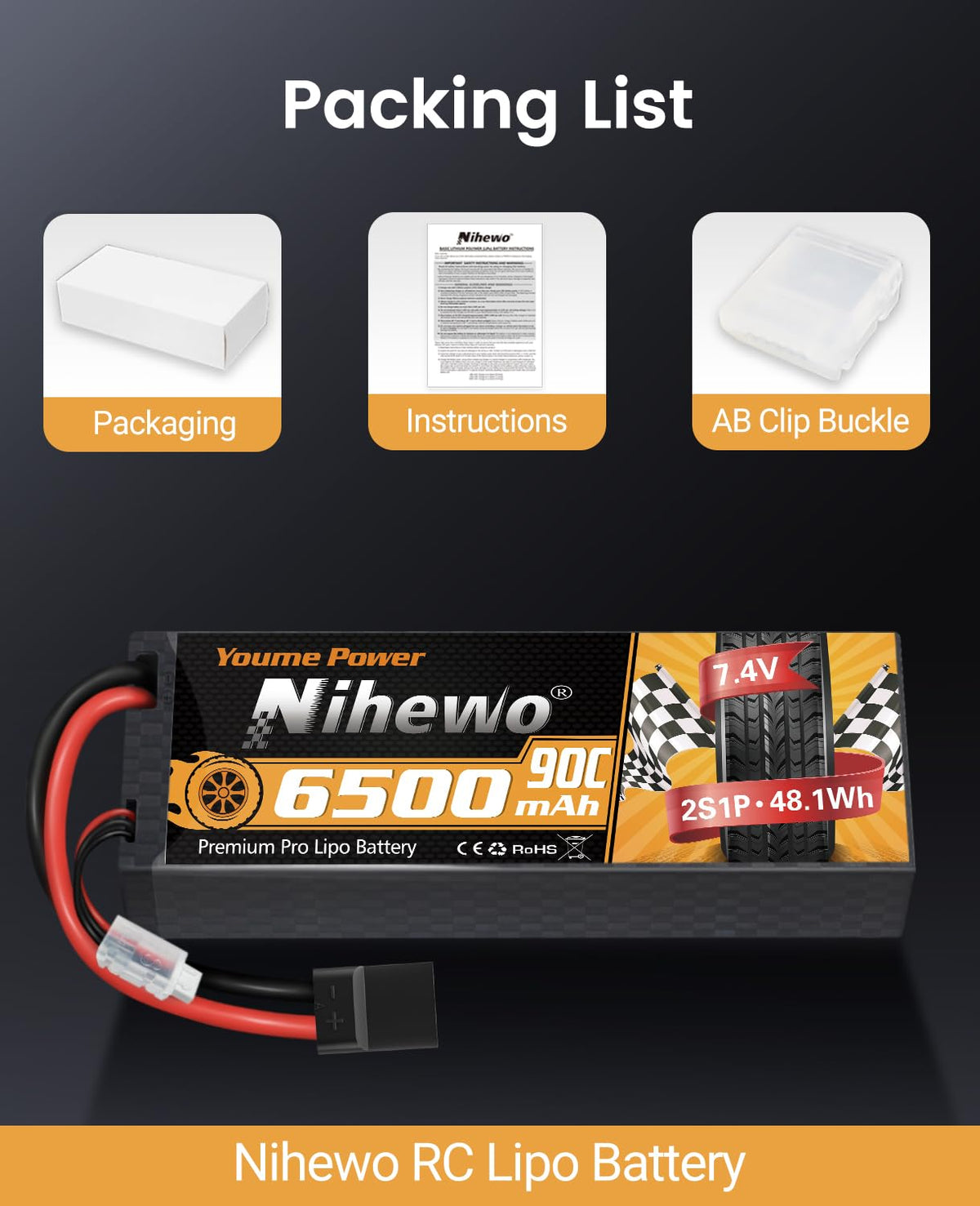 Nihewo included dual-pack kit delivers longer operation per session