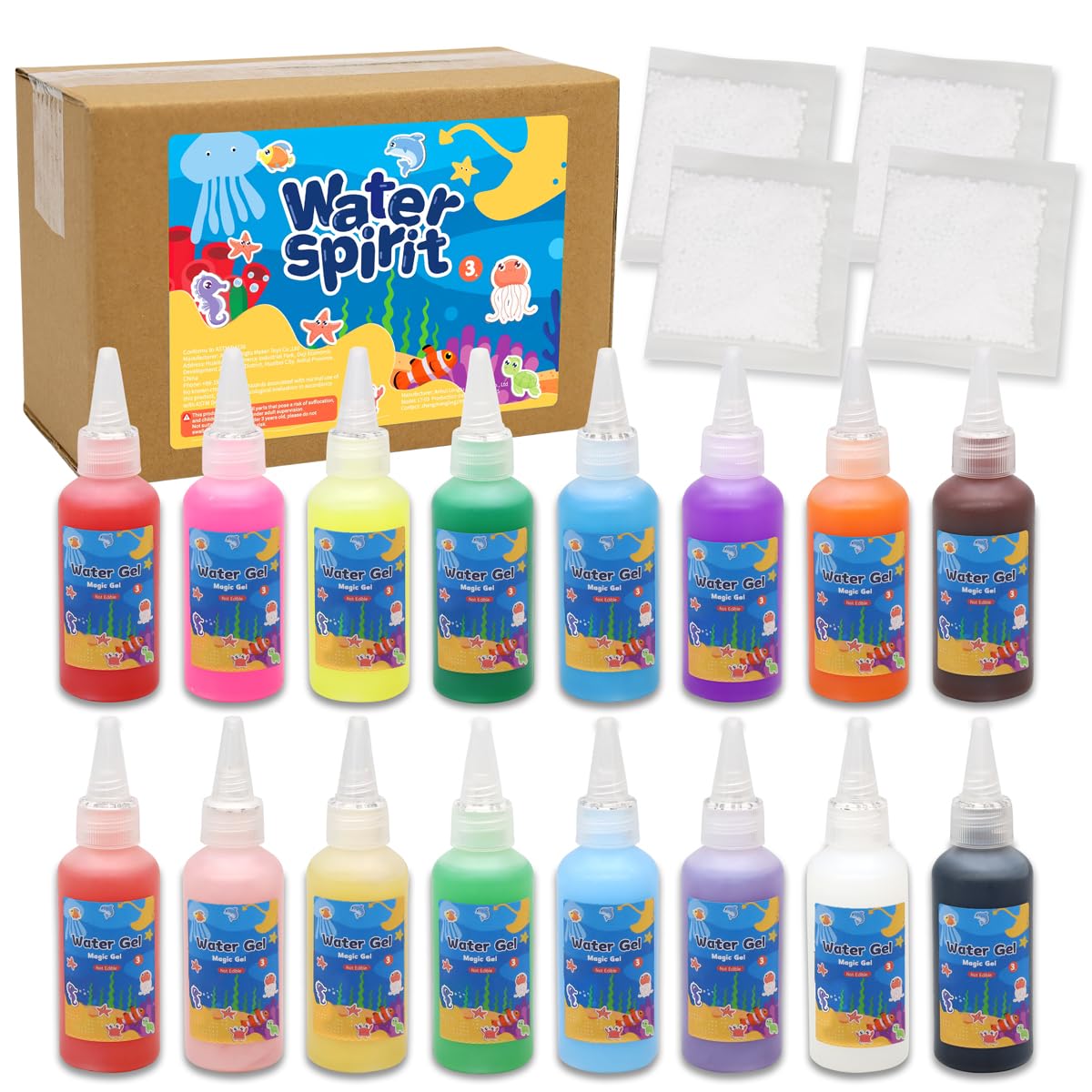 Nikolle Magic Water Elf refill with 60ml gel in colors for creative play.