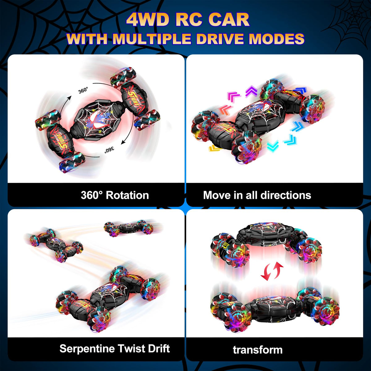 Nikuku Gesture Sensing RC Stunt Car conquering outdoor terrain