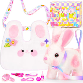NINAOR Easter hopping bunny toy in action for kids' pretend play adventures.