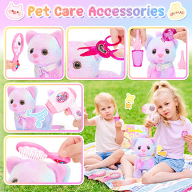 NINAOR plush hair dryer adds realistic grooming detail to playtime.