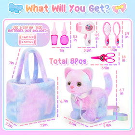 NINAOR plush tote bag keeps toy accessories organized during travel.
