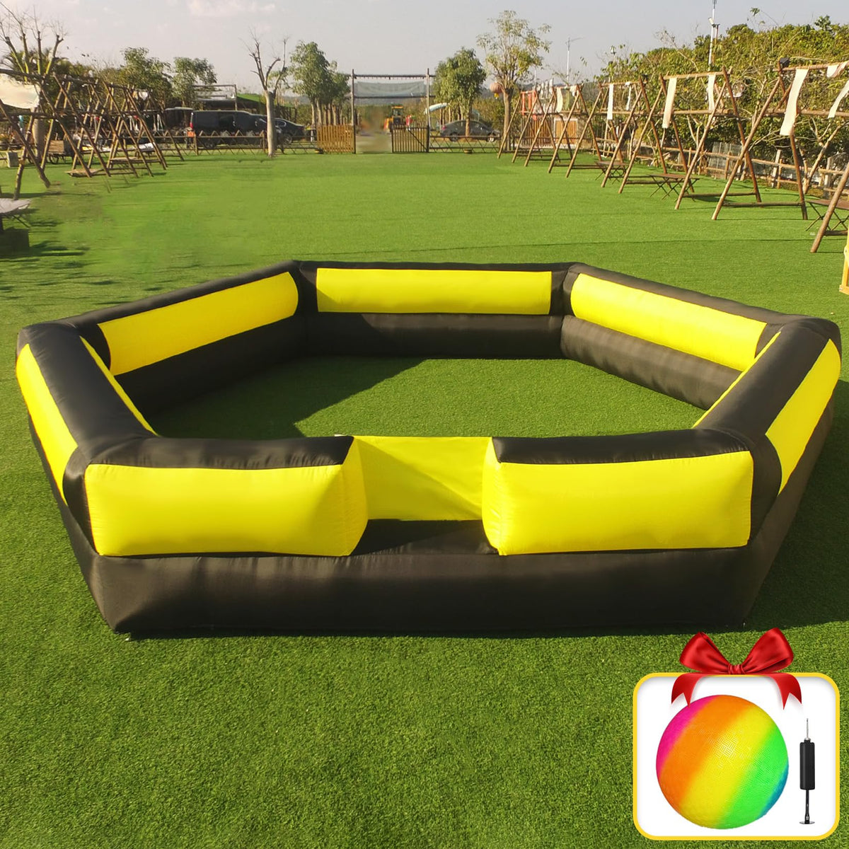 Ninghaovov 17ft Gaga Ball Pit ready for fast assembly and family fun.