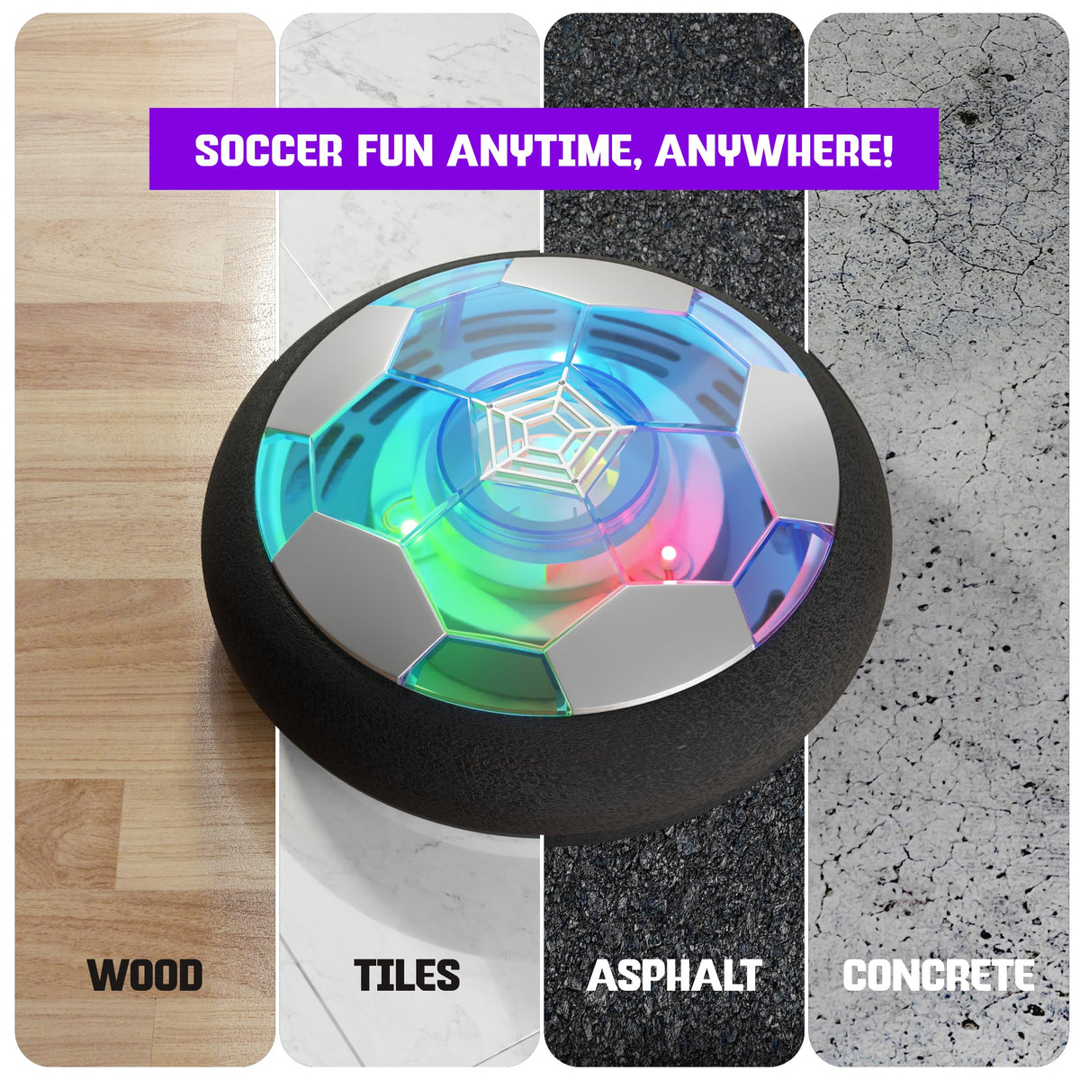 Ninja Blast hover soccer ball rechargeable for long play sessions