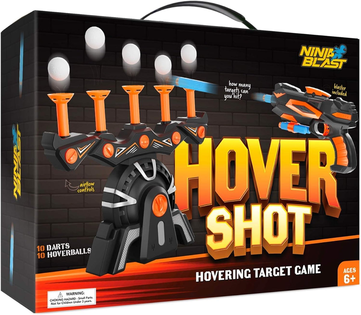 Ninja Blast HoverShot base dock keeps targets steady for action-packed play.