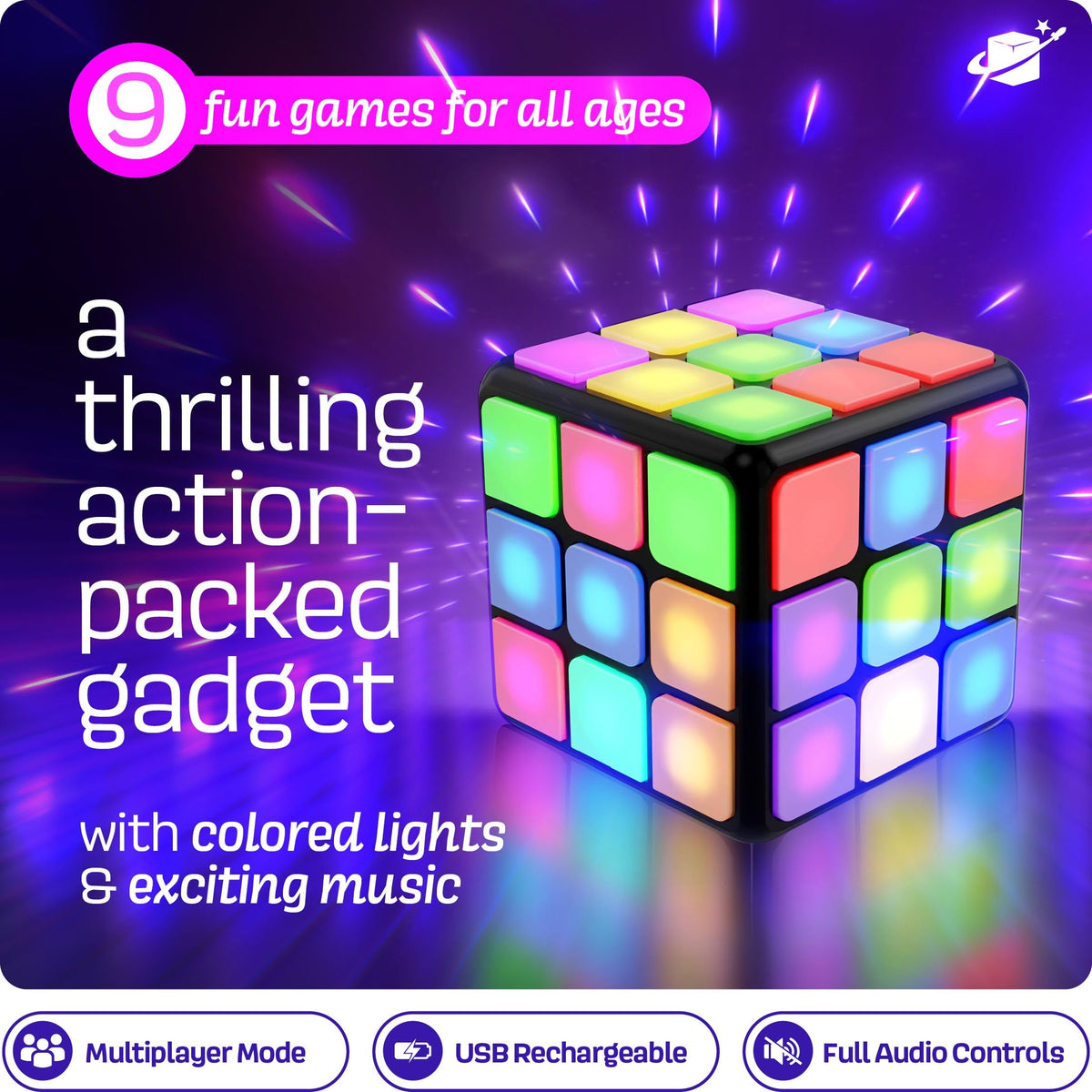 Ninja Blast cube side view highlighting compact design and portability