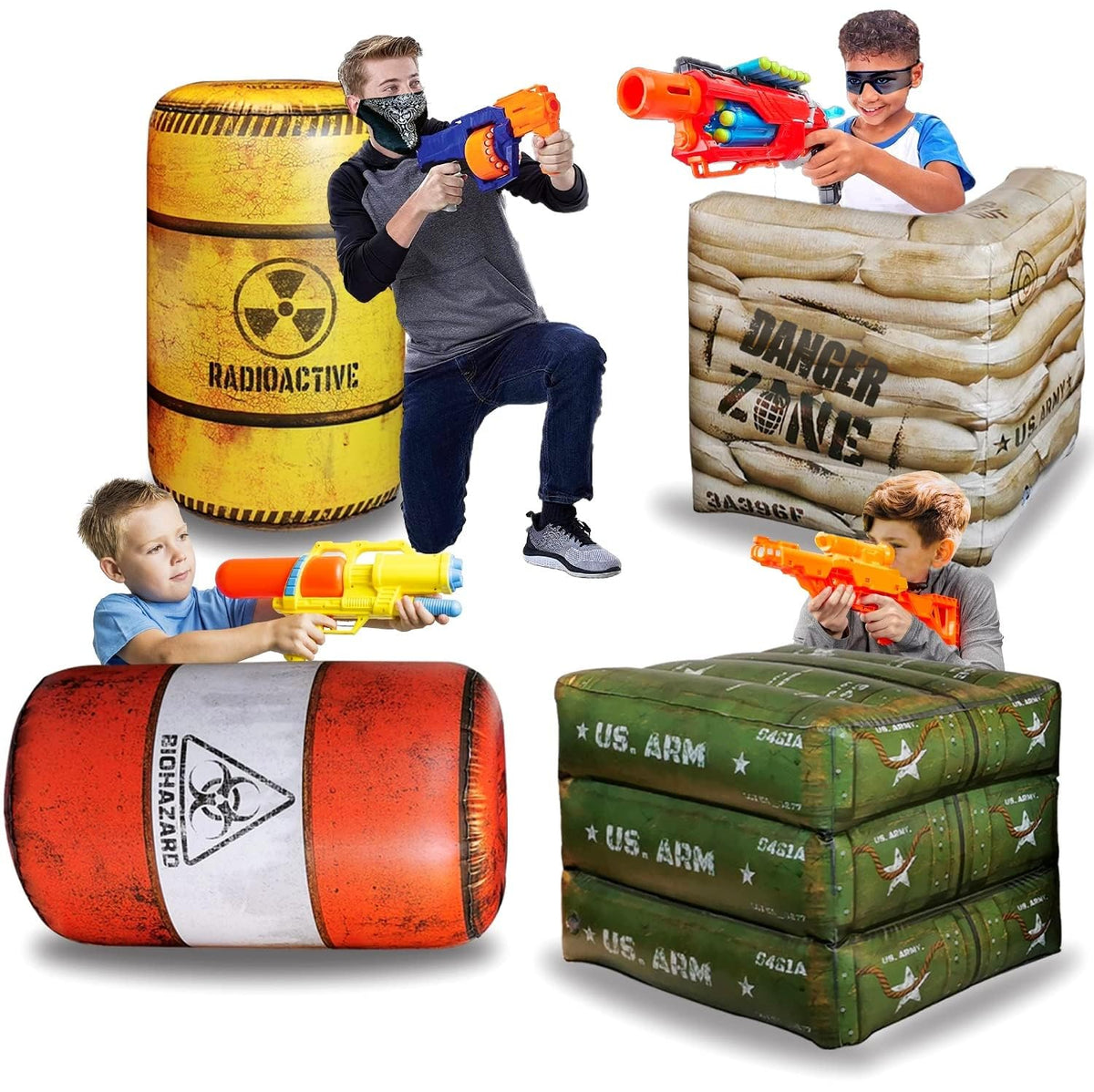 NINOSTAR army box inflatable centerpiece for immersive combat scenarios