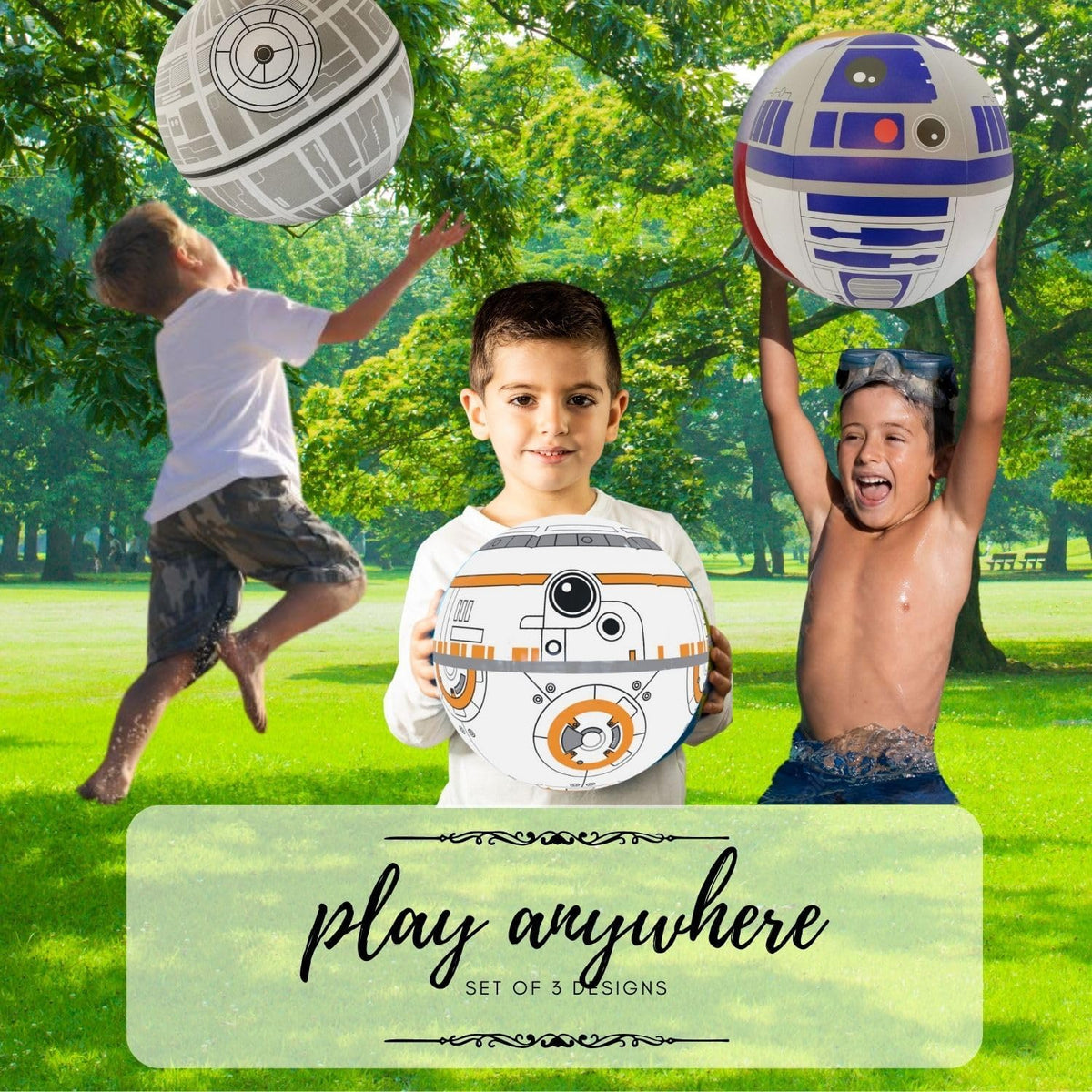 NINOSTAR Galactic inflatable ball great for beach activities on sunny days.