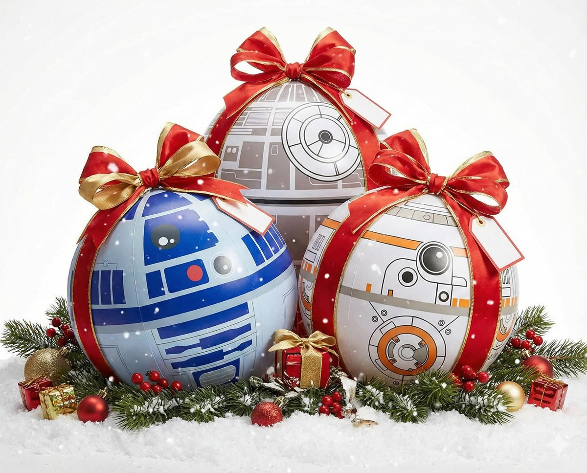 NINOSTAR Galactic inflatable ball with star design ideal for decor and play.