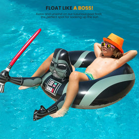 NINOSTAR pool float galaxy print pattern adds bold style for photos.