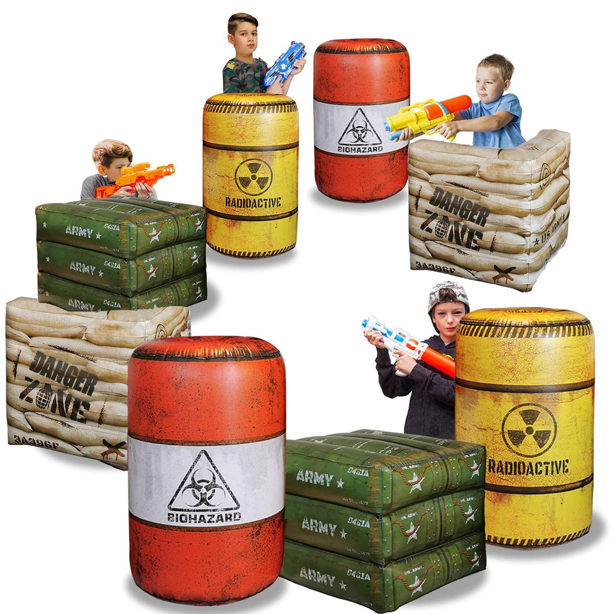 NINOSTAR water chamber option keeps inflatables upright for dynamic play