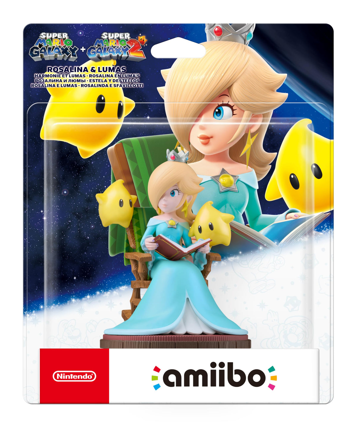 Nintendo Amiibo Rosalina and Luma front view, a collectible figure for compatible Nintendo games
