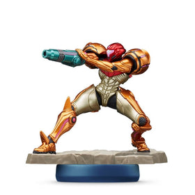 Nintendo amiibo Samus Metroid Prime 4 in-hand pose ideal for quick scanning in compatible games.