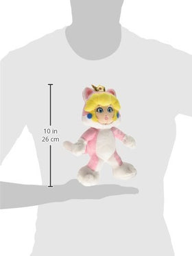 Nintendo Cat Peach plush close-up highlights silky fur and adorable face for display or gifting.