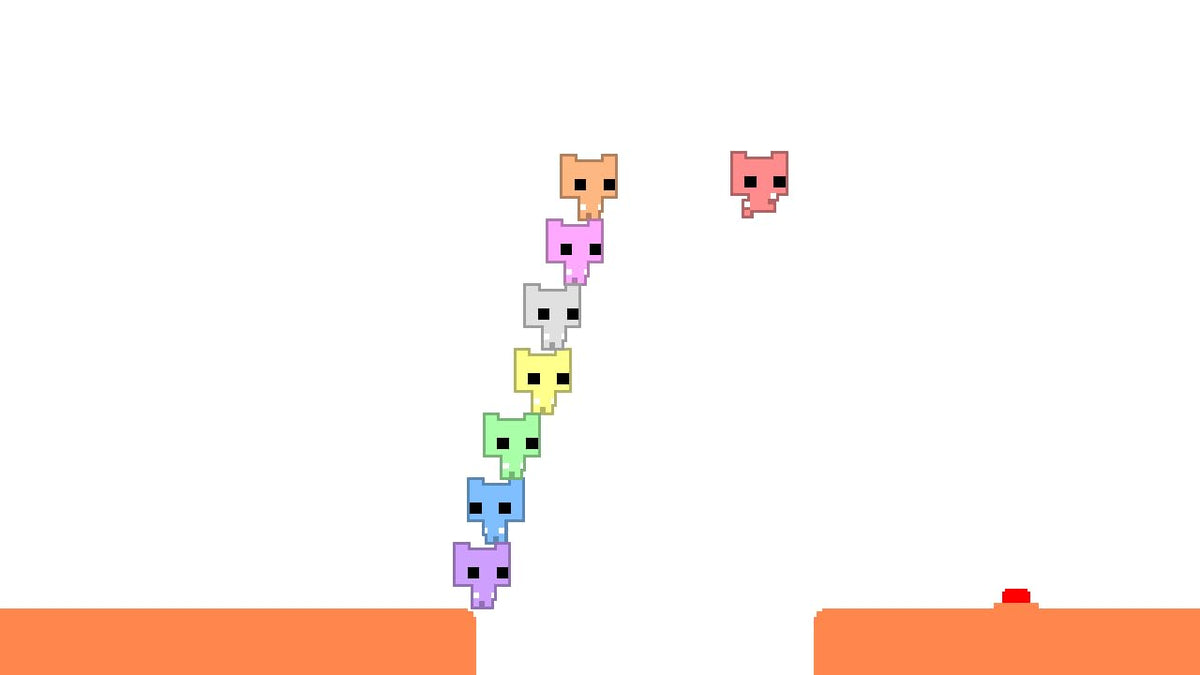 PICO PARK 1+2 coop action image features players collaborating to reach the goal.