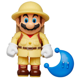 Nintendo Super Mario Explorer Mario 4-inch figure in a dynamic pose for action play.