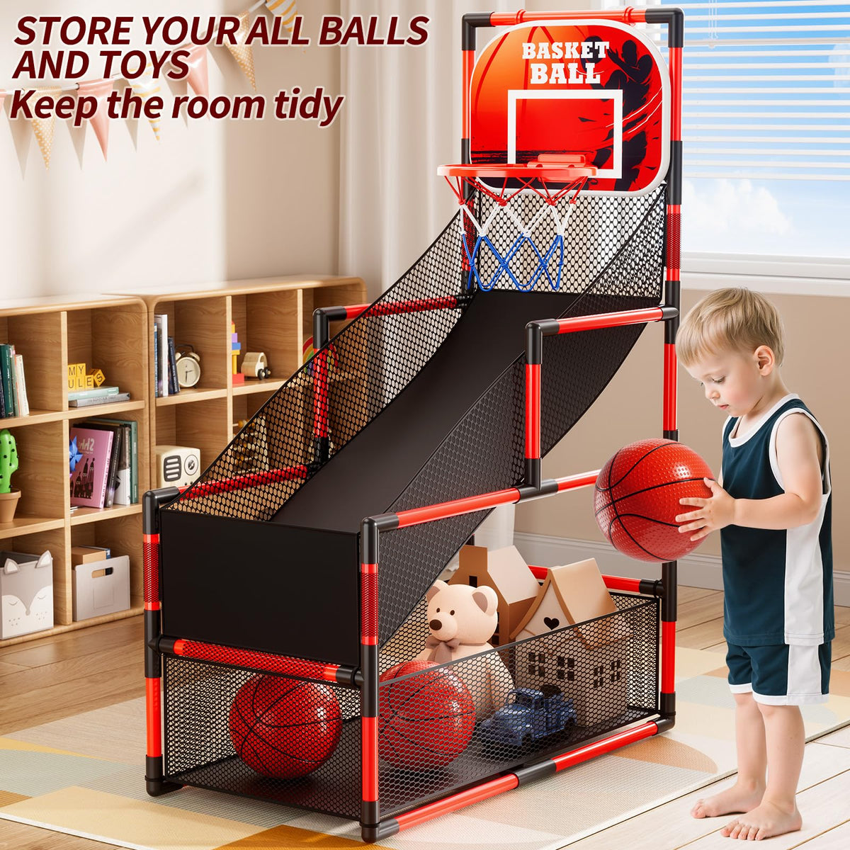 NIPLOOOW four balls and pump included for quick setup.