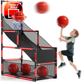 NIPLOOOW arcade basketball set unboxed ready for first game with friends.