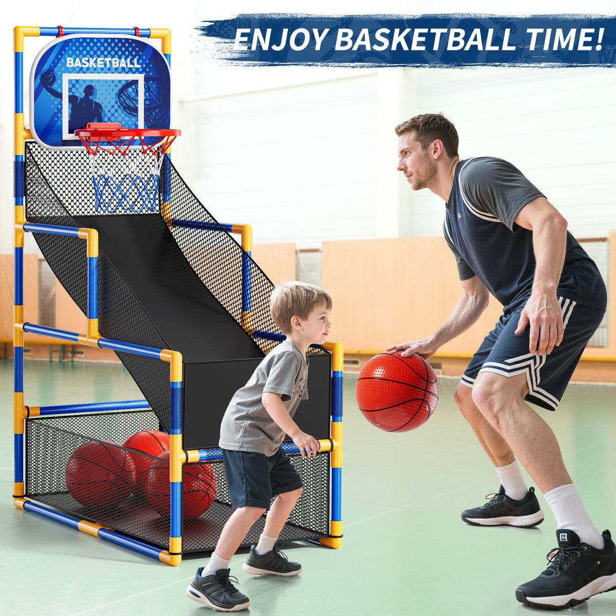NIPLOOOW Arcade Basketball Set ready-to-gift packaging highlighting a perfect kids' gift.