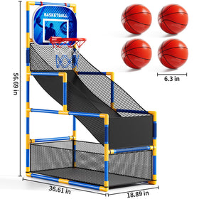NIPLOOOW Arcade Basketball Set ideal for boys and girls ages 3-12 in action.