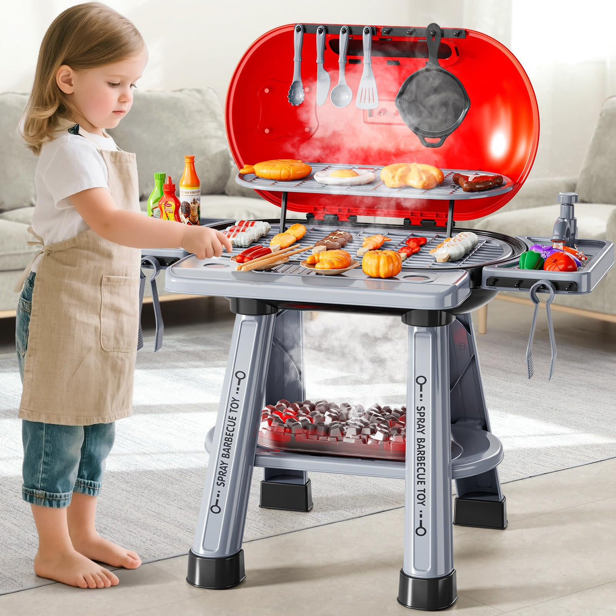 NIPLOOOW durable ABS grill toy with smooth edges for safe play.