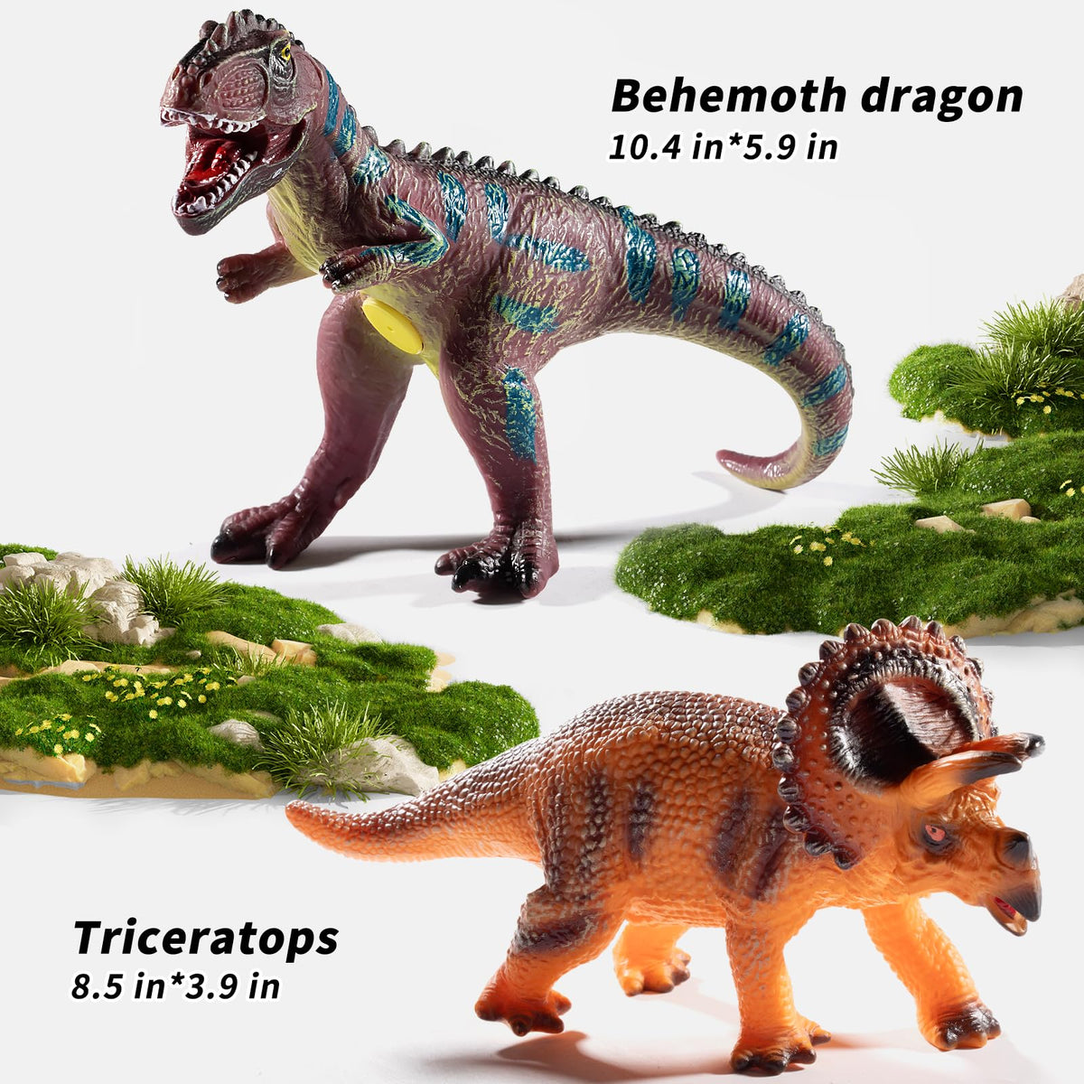 NIPLOOOW Triceratops jumbo figure for imaginative pretend play