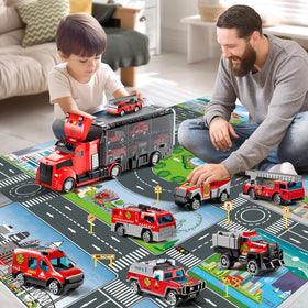 NIPLOOOW Carrier Truck with sounds encourages rescue-themed pretend play