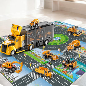NIPLOOOW carrier truck with lights for engaging construction pretend play.