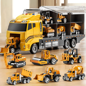 NIPLOOOW construction carrier truck with lights for interactive play and learning.