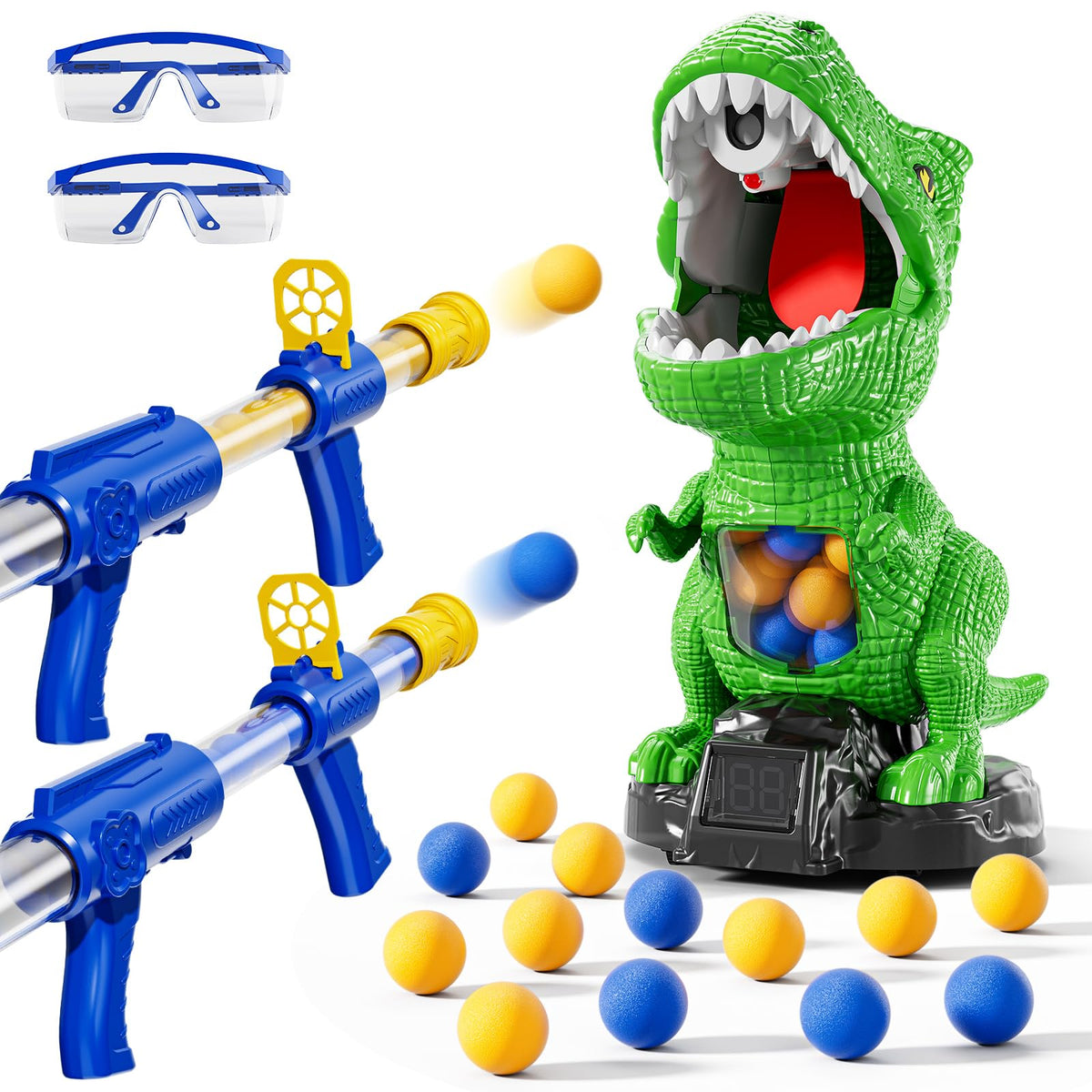 NIPLOOOW dinosaur shooting target for indoor or outdoor play, engaging kids aged 3–8.