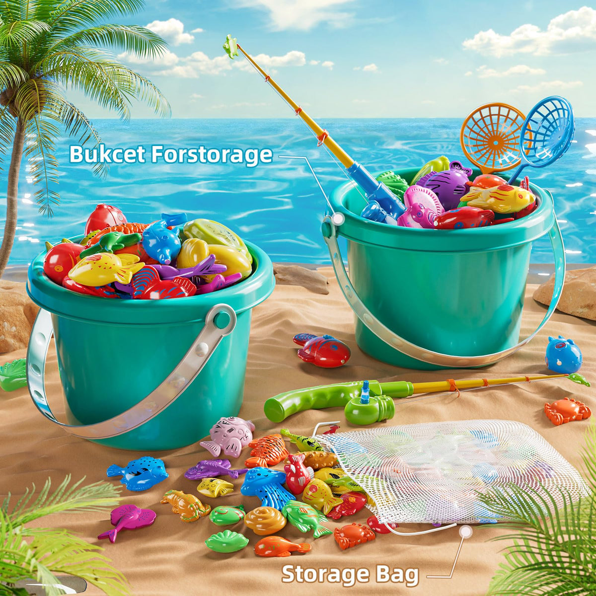 NIPLOOOW floating sea animals, colorful collection sparks counting and color recognition