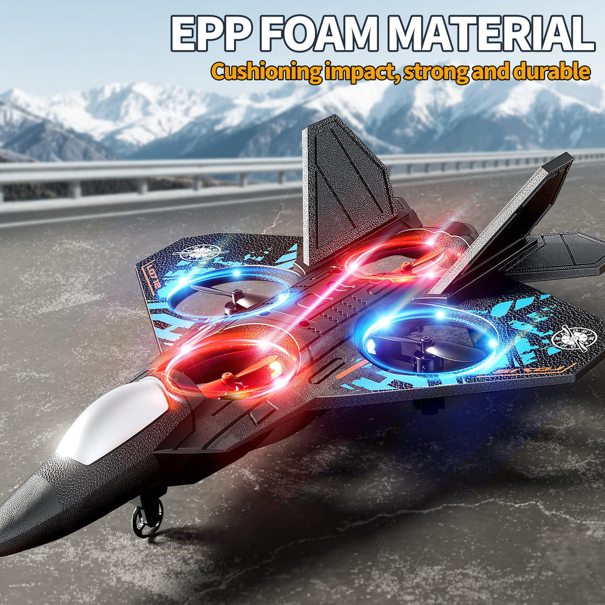 NIPLOOOW foam RC airplane for indoor and outdoor play