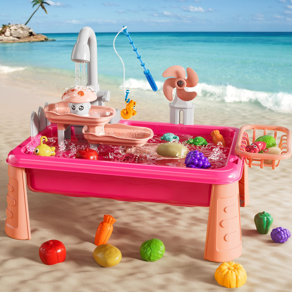 NIPLOOOW floating fish toys designed for fishing role-play and bath use.