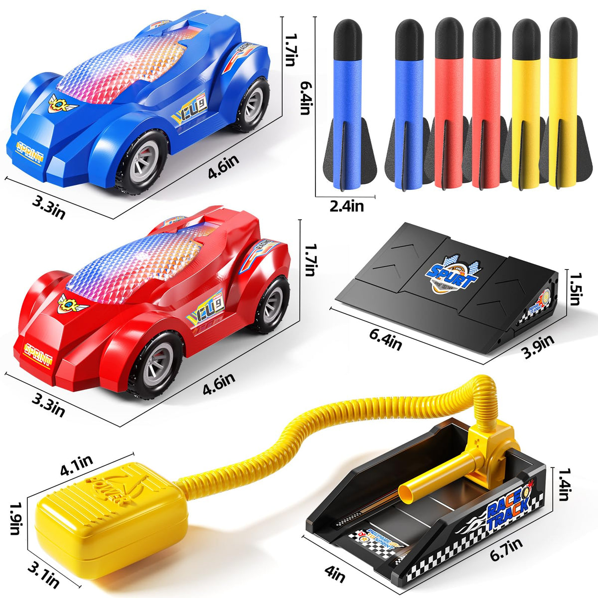 NIPLOOOW LED race cars light up during fast-paced play