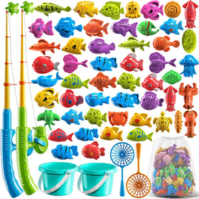 NIPLOOOW magnetic fishing game in pool for kids, promotes teamwork and coordination
