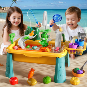 NIPLOOOW water table features floating fishing toys for hands‑on pretend play.