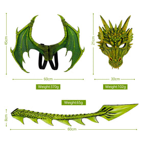 Nirvany Dragon Costume mask closeup highlighting comfortable, breathable design