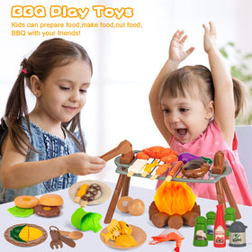 NisKaqsn barbecue grill playset, helps simulate outdoor cooking fun.