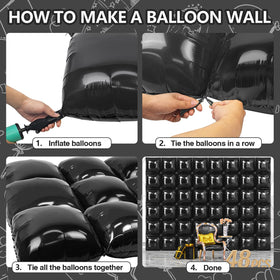 NISOCY balloon wall assembly tips help you decorate quickly.