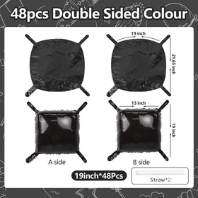 NISOCY double-sided black square balloons create bold arches and tunnels for events.
